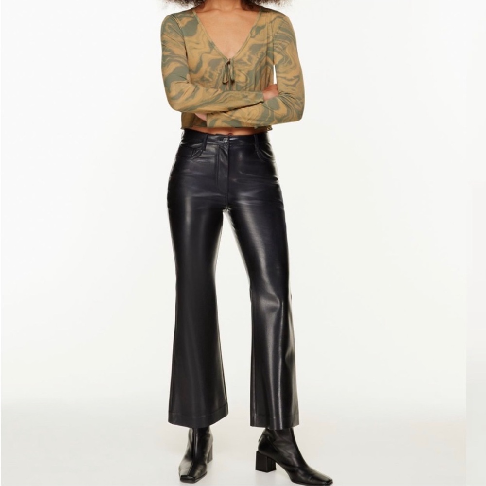 Wilfred Black Leather Pants